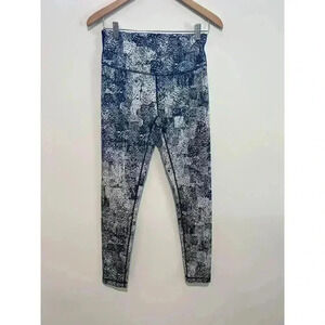 Zella Black/White Print Leggings Size Medium‎